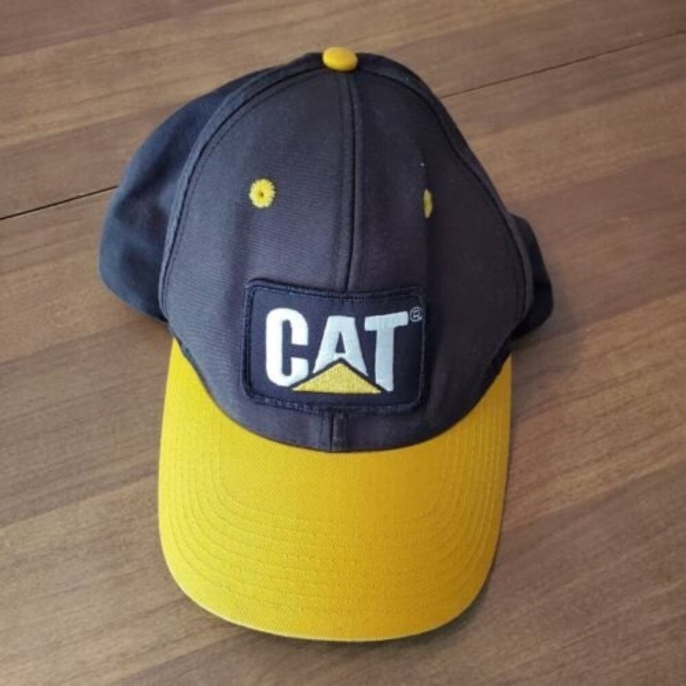 Cyrk CAT Trucker Snapback Cap Black Yellow One Size Hat Vintage - Picture 3 of 8